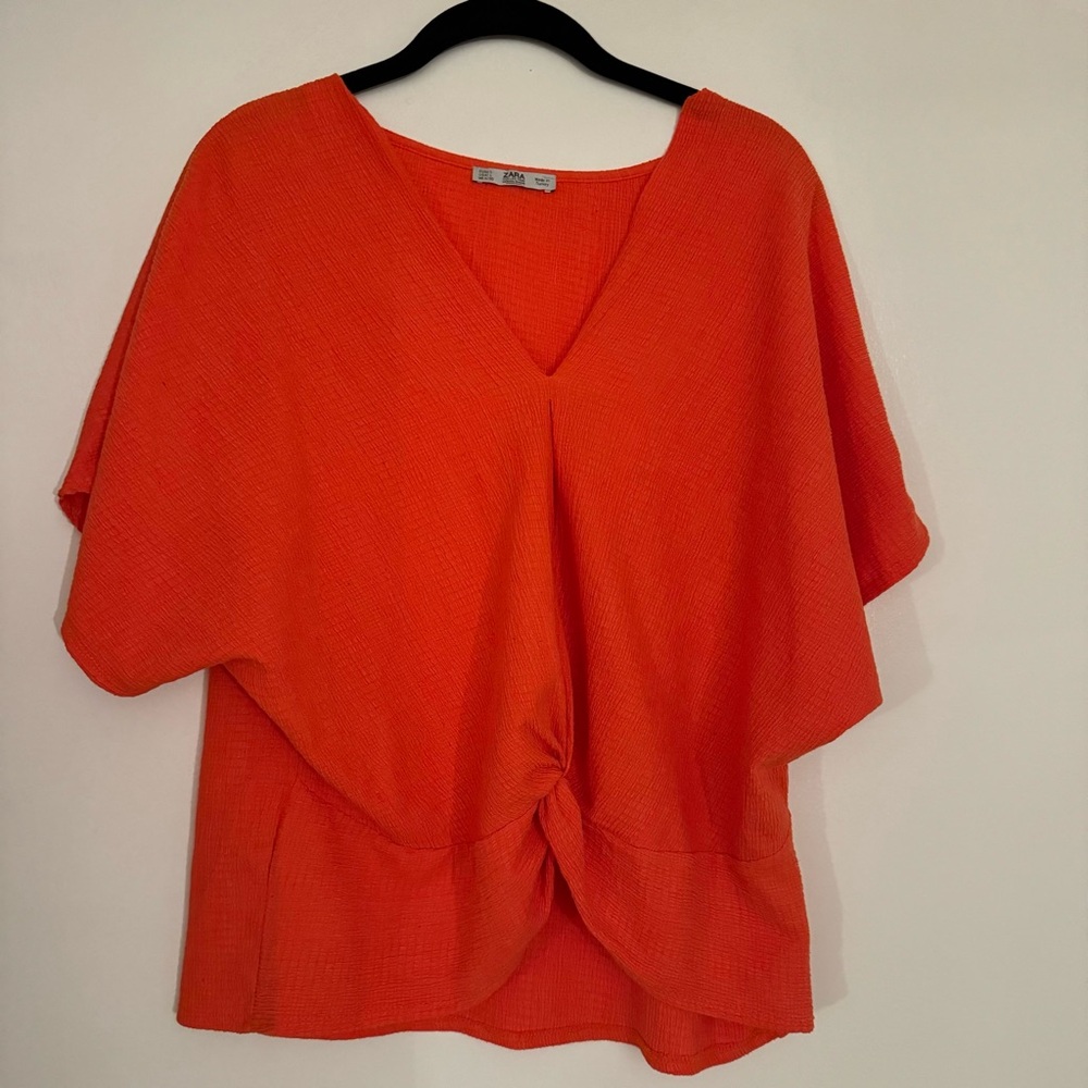 ZARA KNOT FRONT BLOUSE